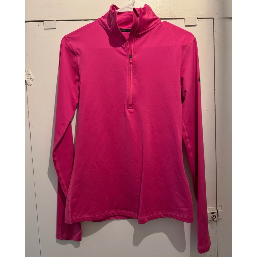 Nike Women’s Hot Pink Dri-FIT 1/2-Zip Long Sleeve Top M